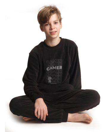 Pyjama lange mouwen jongens gamer fleece