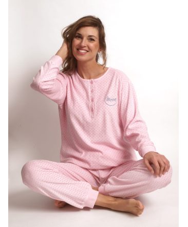 Pyjama lange mouwen dames moon stretch
