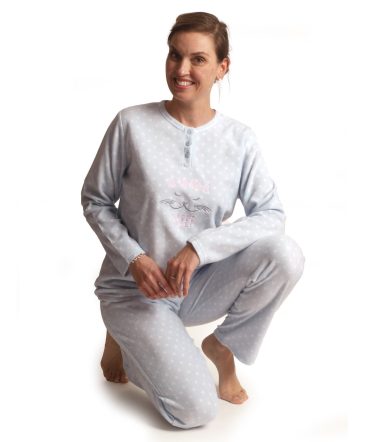 Pyjama lange mouwen dames need sleep fleece