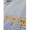 Pyjama lange mouwen Sunny Sunday lichtblauw detail