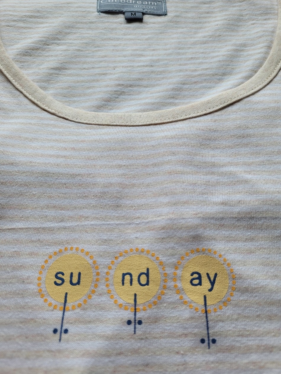 Pyjama zonder mouwen Sunny Sunday detail