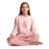 Pyjama lange mouwen meisjes dream big fleece Cocodream 391520 roze
