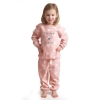 Pyjama lange mouwen meisjes let me sleep fleece roze
