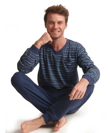 Pyjama lange mouwen heren downloading jersey outfitter 411561 donkerblauw