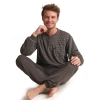 Pyjama lange mouwen heren toro stretch Outfitter 431569 grijs