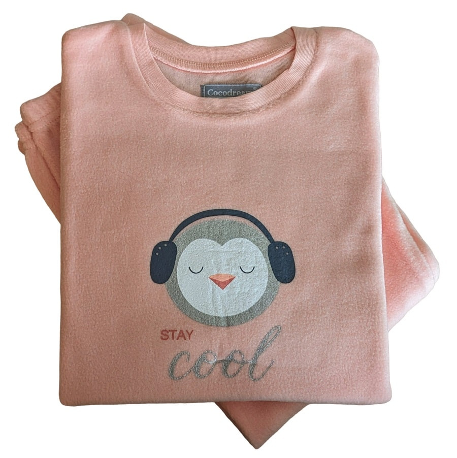 Pyjama lange mouwen meisjes pinguin cool fleece Cocodream 391503