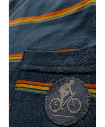 Pyjama korte mouwen wielrennen Outfitter heren 412689 donkerblauw detail