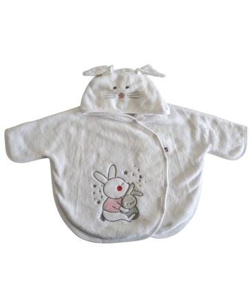 Cape konijntje knuffel baby wit 8613A