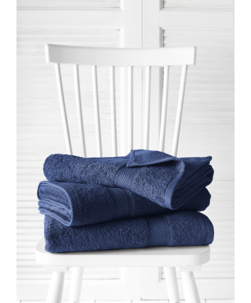 De Witte Lietaer Basic badhanddoeken Blue Indigo sfeer