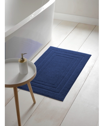 De Witte Lietaer Basic badmat Blue Indigo vloer