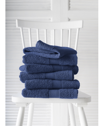 De Witte Lietaer Basic handdoek Blue Indigo sfeer